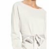 Juvia Sweatshirt Mit Bindegürtel grau