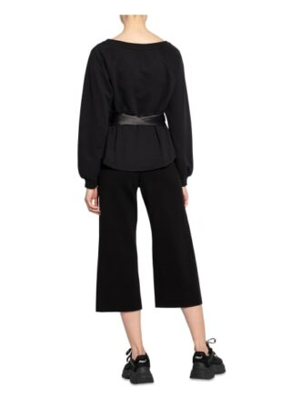 Juvia Sweatshirt Mit Bindegürtel schwarz