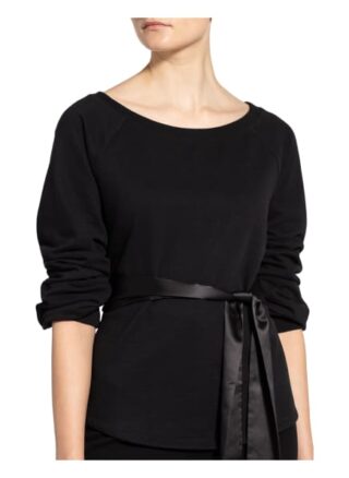 Juvia Sweatshirt Mit Bindegürtel schwarz