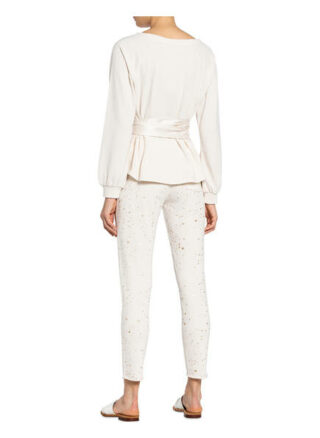 Juvia Sweatshirt Mit Bindegürtel weiss