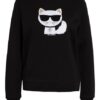 Karl Lagerfeld Sweatshirt Ikonik Choupette Mit Schmucksteinbesatz schwarz