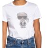 Karl Lagerfeld T-Shirt Mit Schmucksteinbesatz weiss
