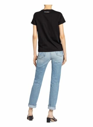 Karl Lagerfeld T-Shirt Mit Strasssteinbesatz schwarz