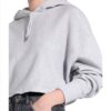 Karo Kauer Cropped-Hoodie grau