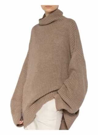 Karo Kauer Oversized-Pullover Turtle beige