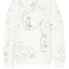 Karo Kauer Sweatshirt Head weiss