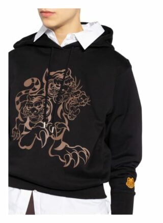 Kenzo Hoodie Trois Tigres schwarz
