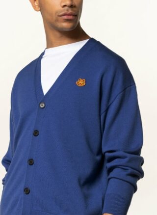 Kenzo Tiger Crest Strickjacke Herren, Blau