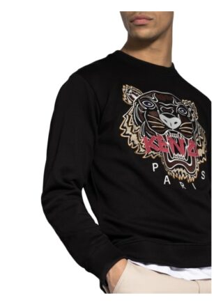 Kenzo Tiger Sweatshirt Herren, Schwarz