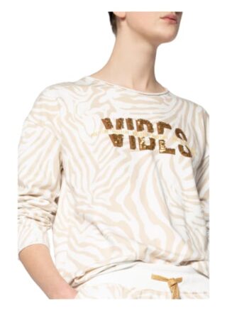 Key Largo Sweatshirt Groove Mit Paillettenbesatz beige