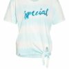 Key Largo T-Shirt Mit Paillettenbesatz blau