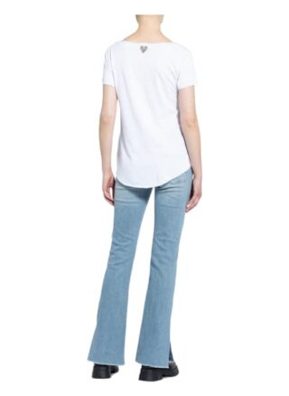 Key Largo T-Shirt Real Mit Paillettenbesatz weiss