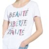 Key Largo T-Shirt Real Mit Paillettenbesatz weiss