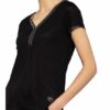 Key Largo T-Shirt Vicky Mit Schmucksteinbesatz schwarz