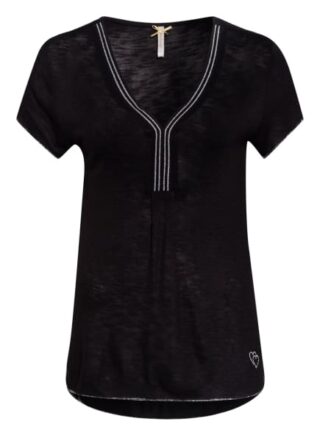 Key Largo T-Shirt Vicky Mit Schmucksteinbesatz schwarz
