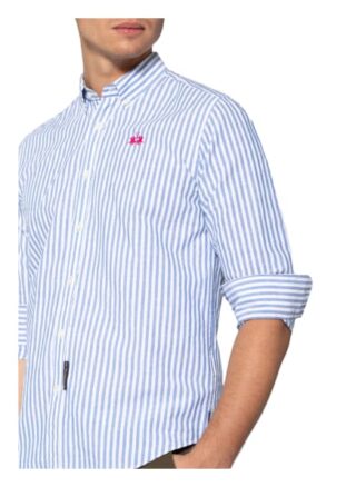 La Martina Hemd Regular Fit Mit Leinen weiss