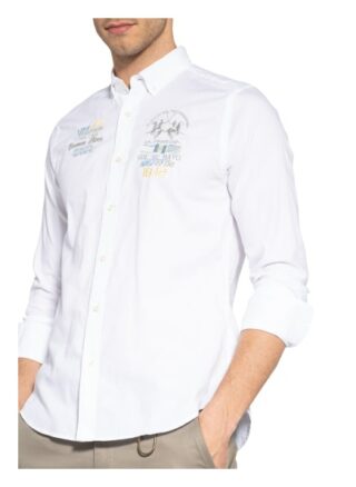 La Martina Oxfordhemd Slim Fit weiss