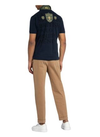 La Martina Piqué-Poloshirt Mit Patches Und Stickereien blau