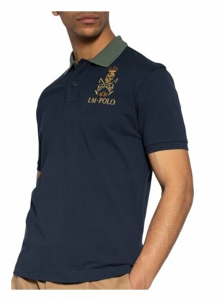 La Martina Piqué-Poloshirt Mit Patches Und Stickereien blau