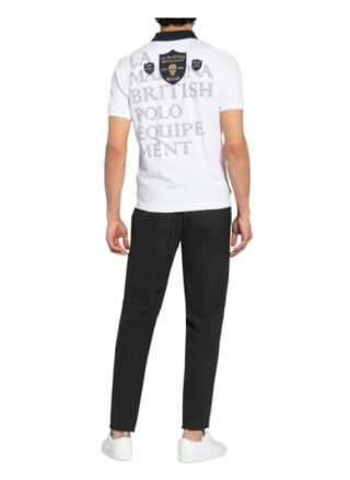 La Martina Piqué-Poloshirt Mit Patches Und Stickereien weiss