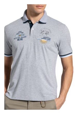 La Martina Piqué-Poloshirt grau