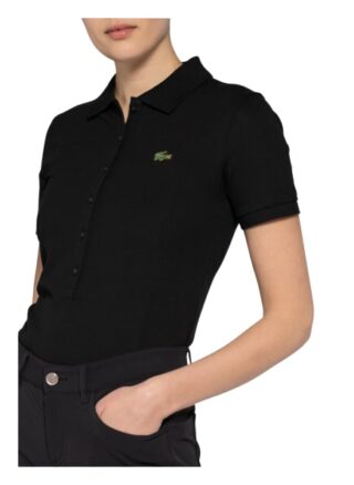 Lacoste L!Ve Piqué-Poloshirt schwarz