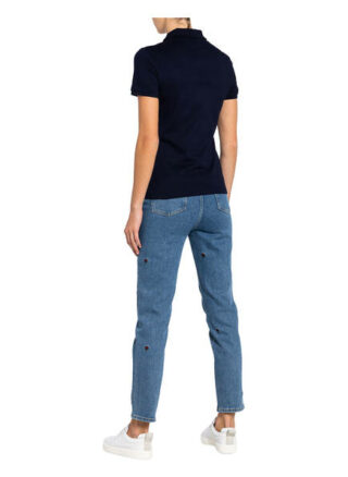 Lacoste Slim Fit Piqué-Poloshirt Damen, Blau