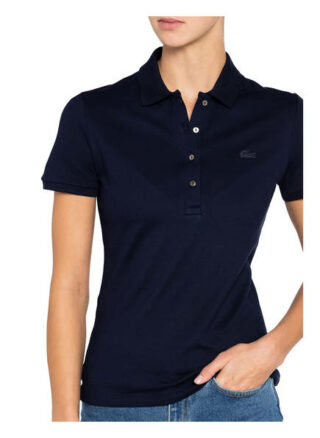 Lacoste Slim Fit Piqué-Poloshirt Damen, Blau