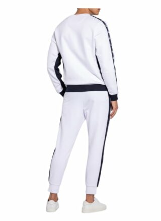 Lacoste Sweatshirt Mit Galonstreifen weiss