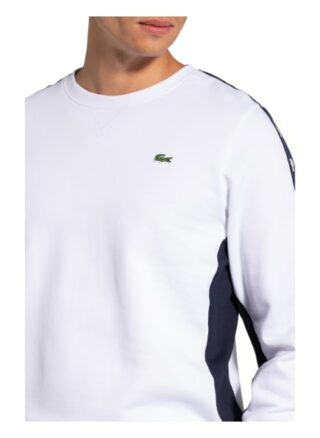 Lacoste Sweatshirt Mit Galonstreifen weiss