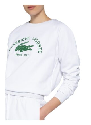 Lacoste Sweatshirt Damen, Weiß