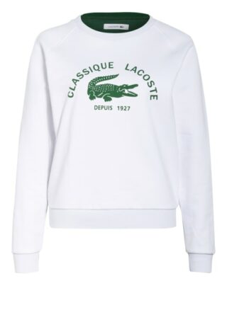 Lacoste Sweatshirt Damen, Weiß