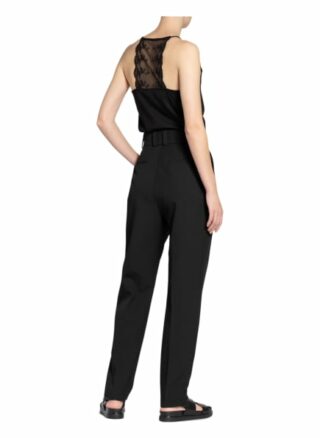 Lanius Top Mit Spitzenbesatz schwarz