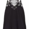Lanius Top Mit Spitzenbesatz schwarz