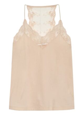 Lanius Top Mit Spitzenbesatz weiss