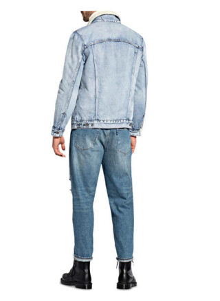Levi's® Jeansjacke Mit Kunstfellbesatz blau