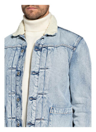 Levi's® Jeansjacke Mit Kunstfellbesatz blau