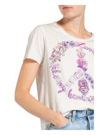 Lieblingsstück T-Shirt Peace Mit Pailletten weiss