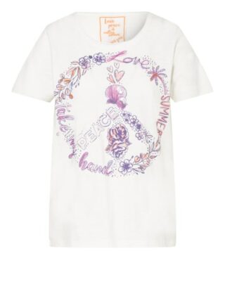 Lieblingsstück T-Shirt Peace Mit Pailletten weiss