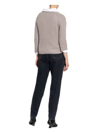 Lilienfels Cashmere-Pullover Mit 3/4-Arm beige