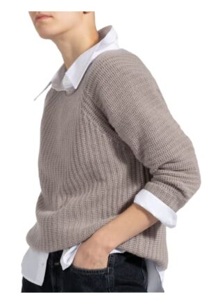 Lilienfels Cashmere-Pullover Mit 3/4-Arm beige
