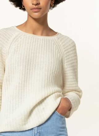 Lilienfels Cashmere-Pullover Mit 3/4-Arm weiss