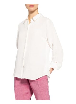 Lilienfels Hemdbluse Mit Leinen weiss