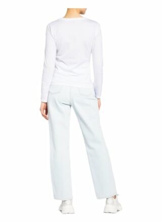 Liu Jo Longsleeve Mit Schmucksteinbesatz weiss