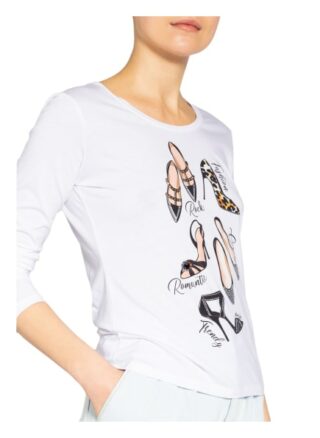 Liu Jo Longsleeve Mit Schmucksteinbesatz weiss