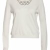 Liu Jo Pullover Mit Schmucksteinbesatz weiss