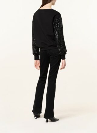 Liu Jo Sweatshirt Mit Schmuckstein- Und Paillettenbesatz schwarz