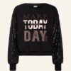 Liu Jo Sweatshirt Mit Schmuckstein- Und Paillettenbesatz schwarz