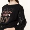 Liu Jo Sweatshirt Mit Schmuckstein- Und Paillettenbesatz schwarz