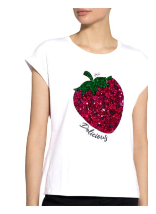 Liu Jo T-Shirt Mit Paillettenbesatz rot